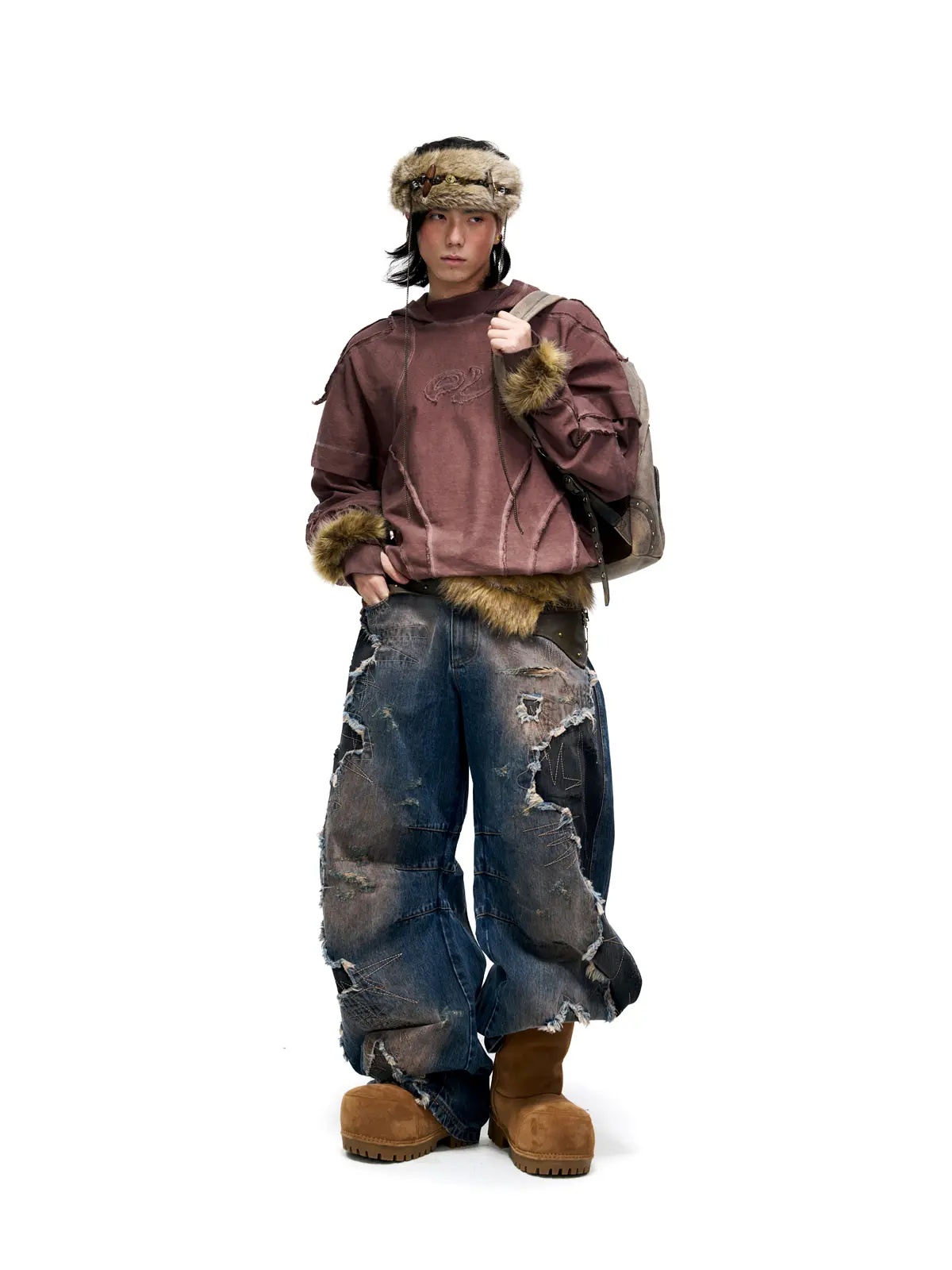 Curved Blade Denim Jeans - Image 10