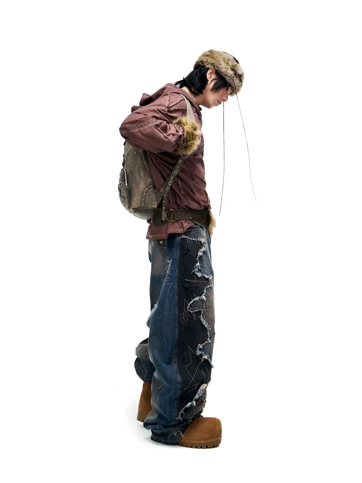 Deconstructed Hoodies with Gradient Wash - Image 15
