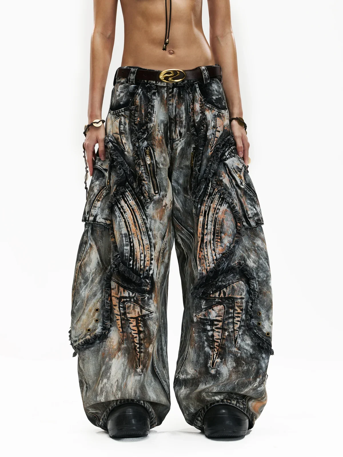 Graffiti Mud Wash Baggy Jeans (only 60 pieces)