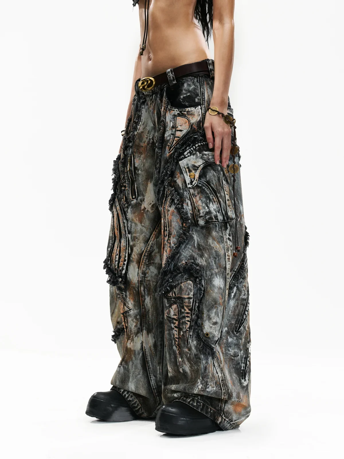 Graffiti Mud Wash Baggy Jeans (only 60 pieces) - Image 2