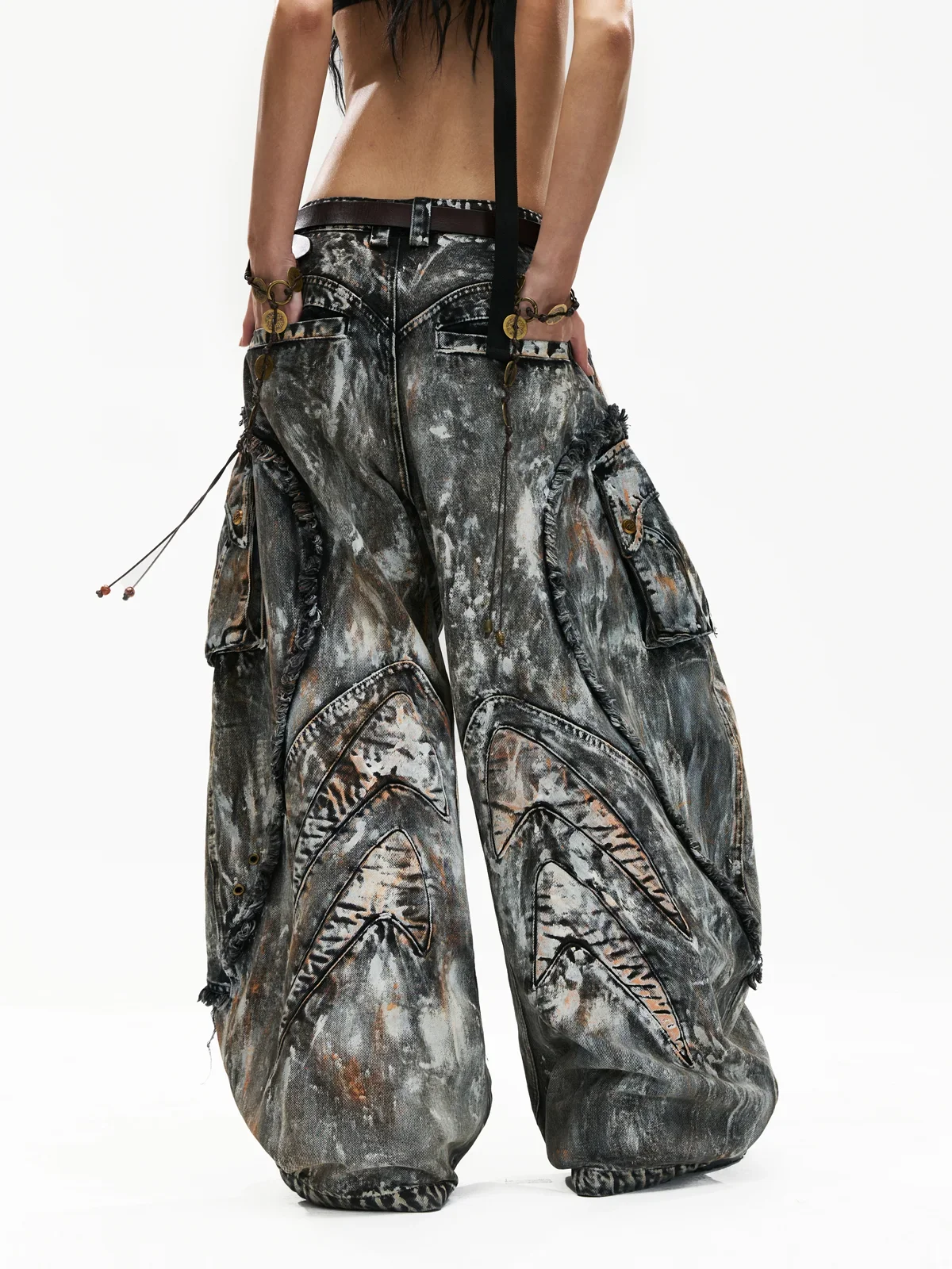 Graffiti Mud Wash Baggy Jeans (only 60 pieces) - Image 3