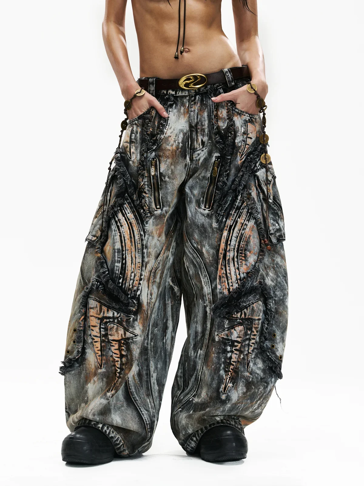 Graffiti Mud Wash Baggy Jeans (only 60 pieces) - Image 4