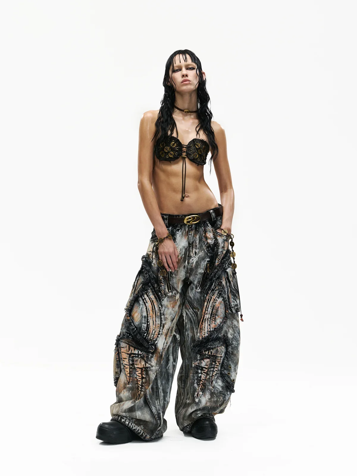 Graffiti Mud Wash Baggy Jeans (only 60 pieces) - Image 9