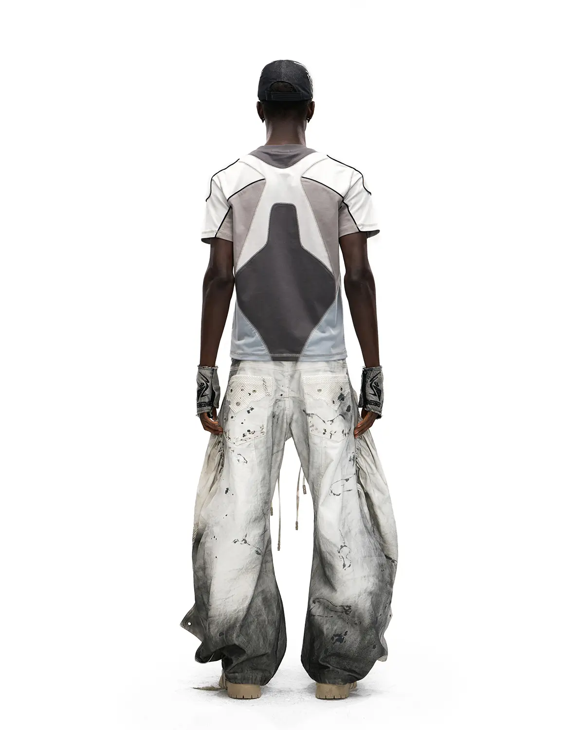 Personsoul Bagua Embroidery Double-Waist Denim Jeans - Image 10