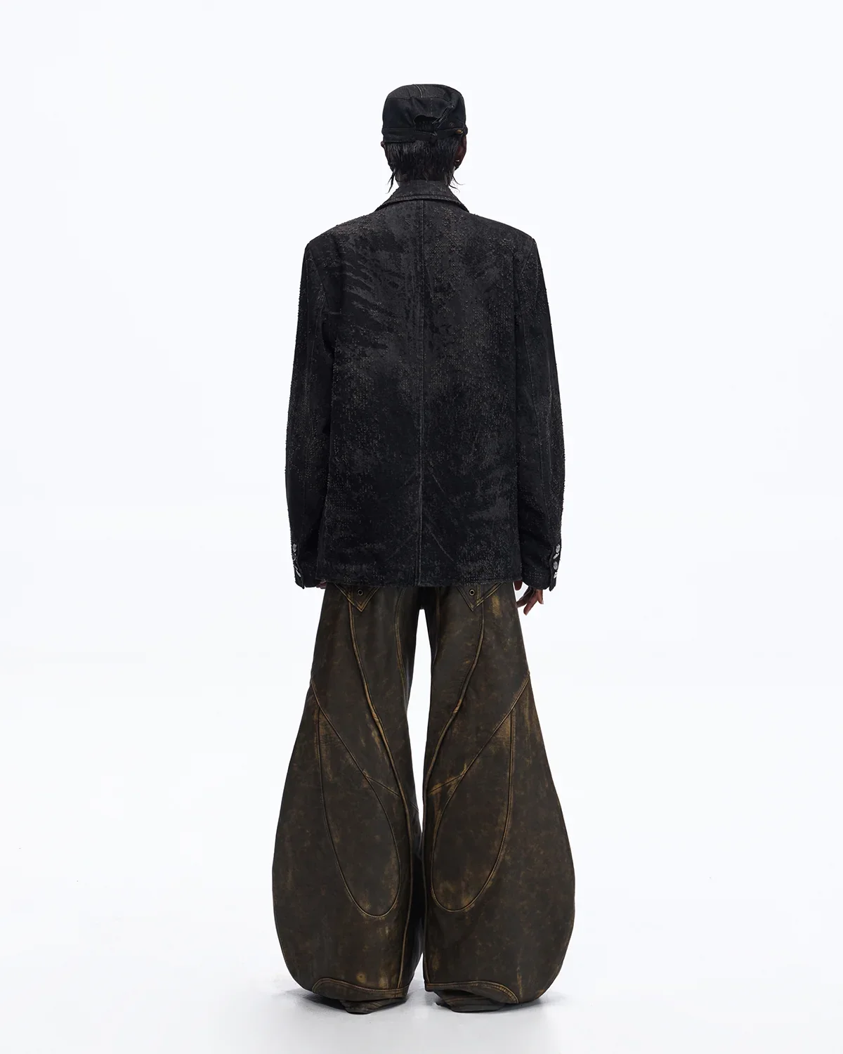 Personsoul Black Laser-Distressed Denim Blazer - Image 9