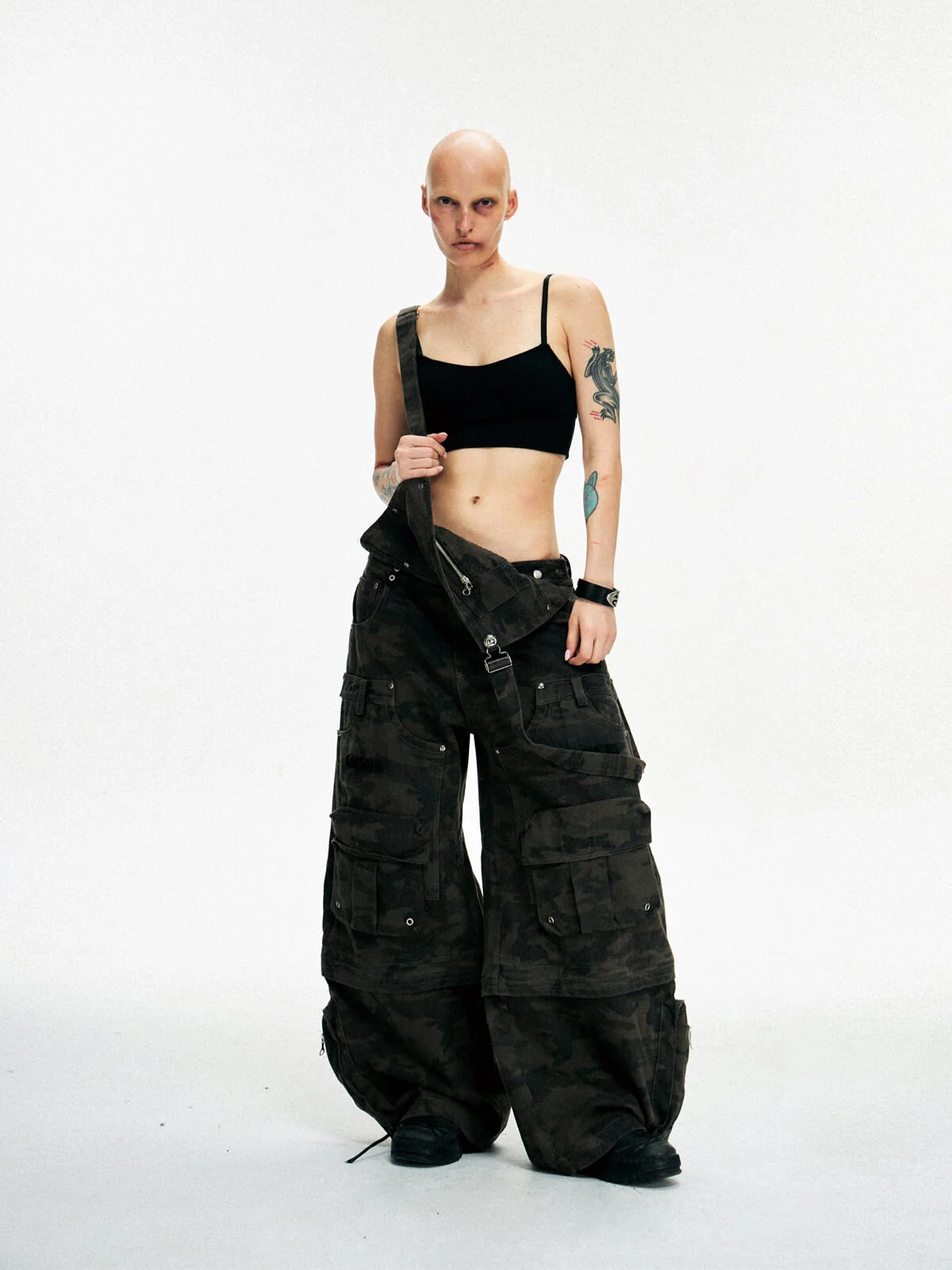 Personsoul Brown Camo Overalls with Zip-Off Legs - Image 11