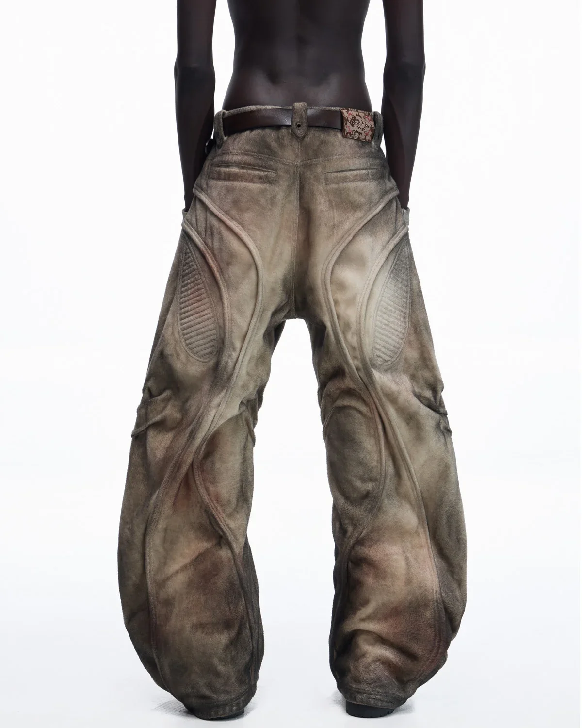 Personsoul Brushed Aged Curved Denim Jeans - Image 3