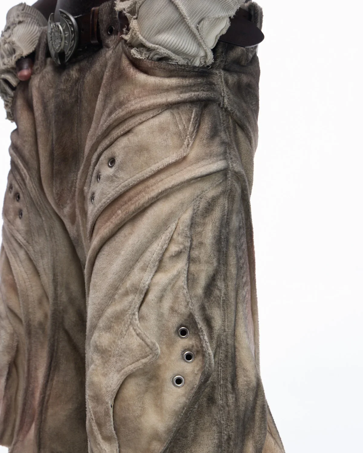 Personsoul Brushed Aged Curved Denim Jeans - Image 6