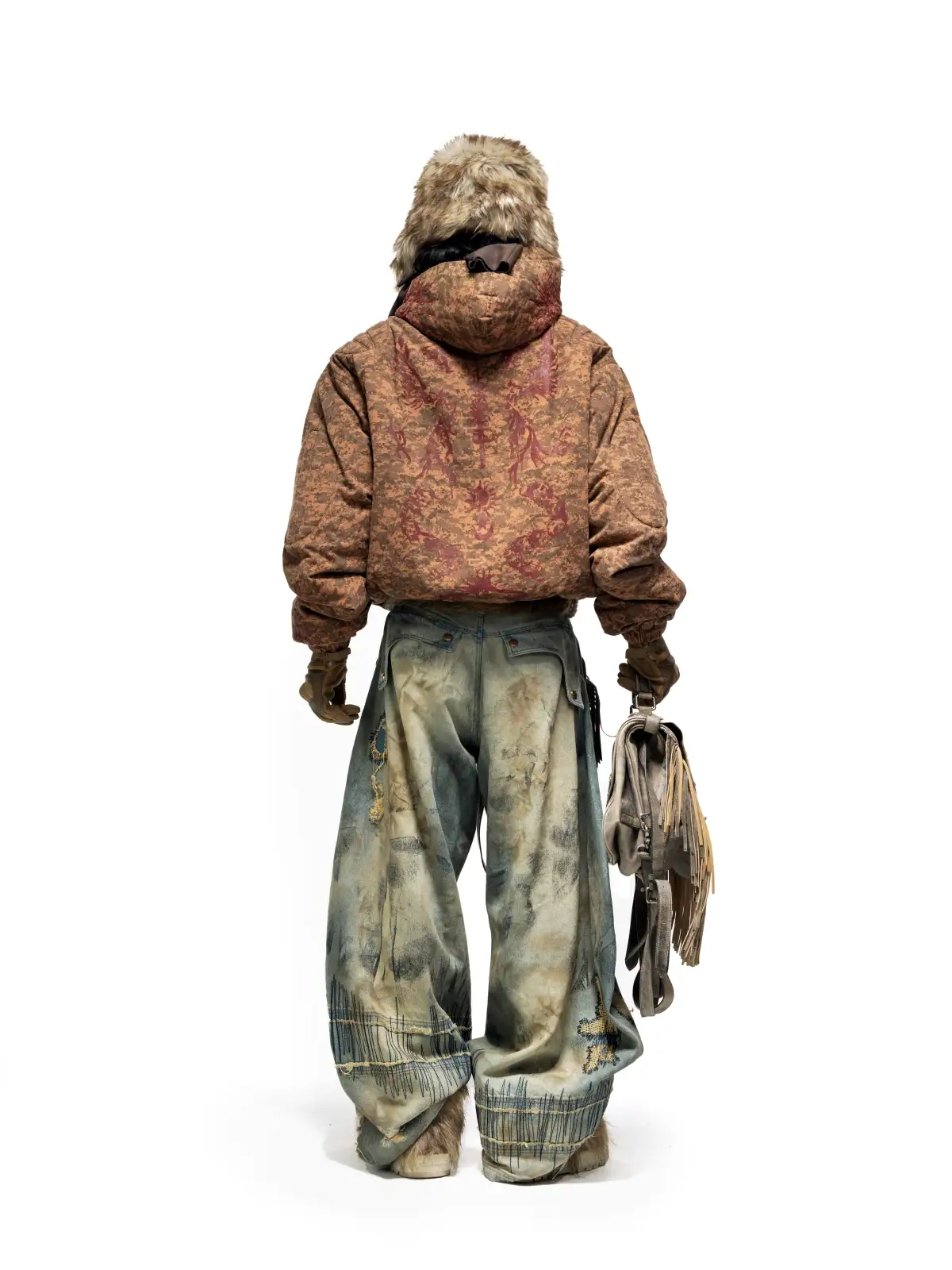 Personsoul Camouflage Totem Cotton Hoodie - Image 9