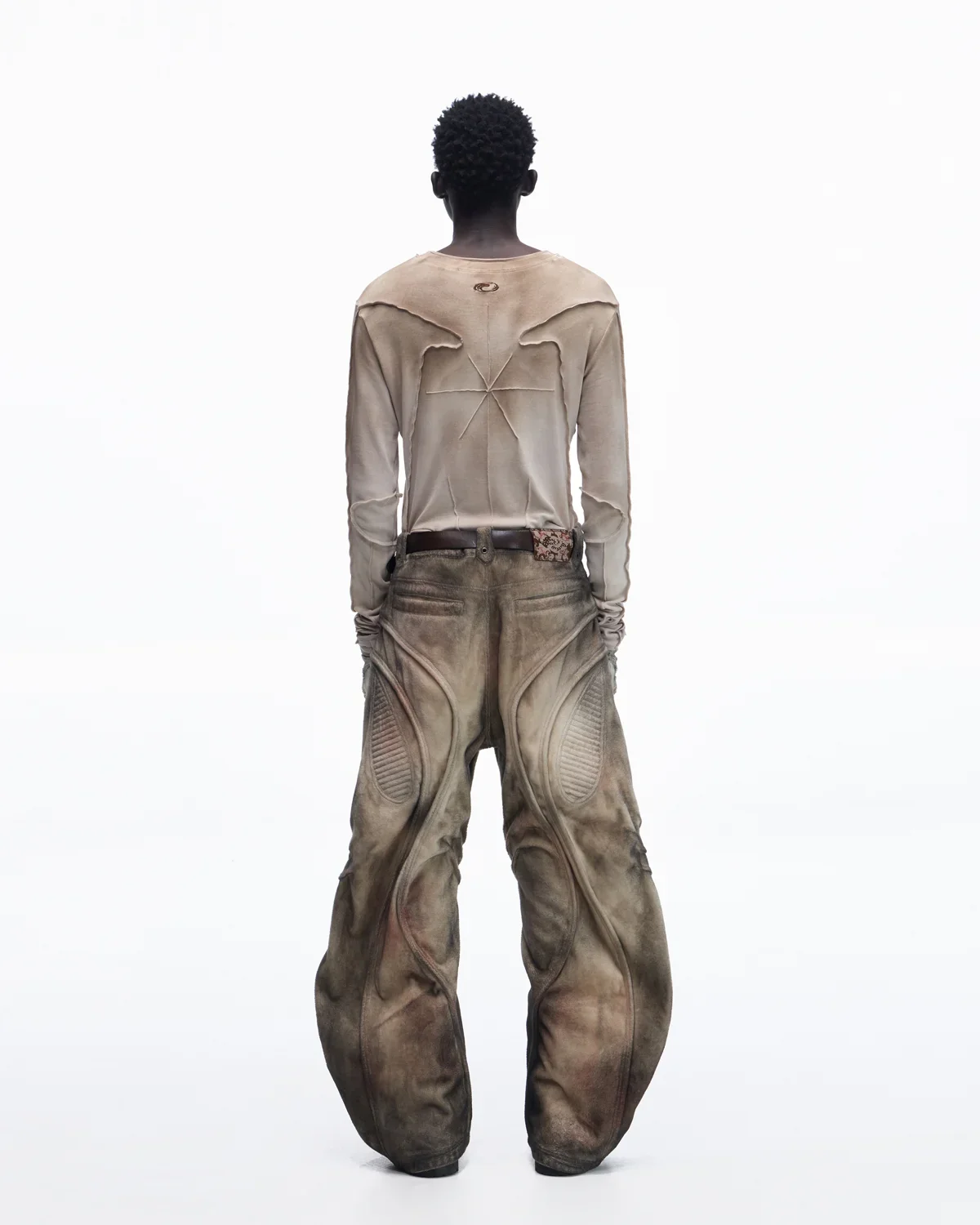Personsoul Contrast Stitch Long Sleeve Top - Image 9