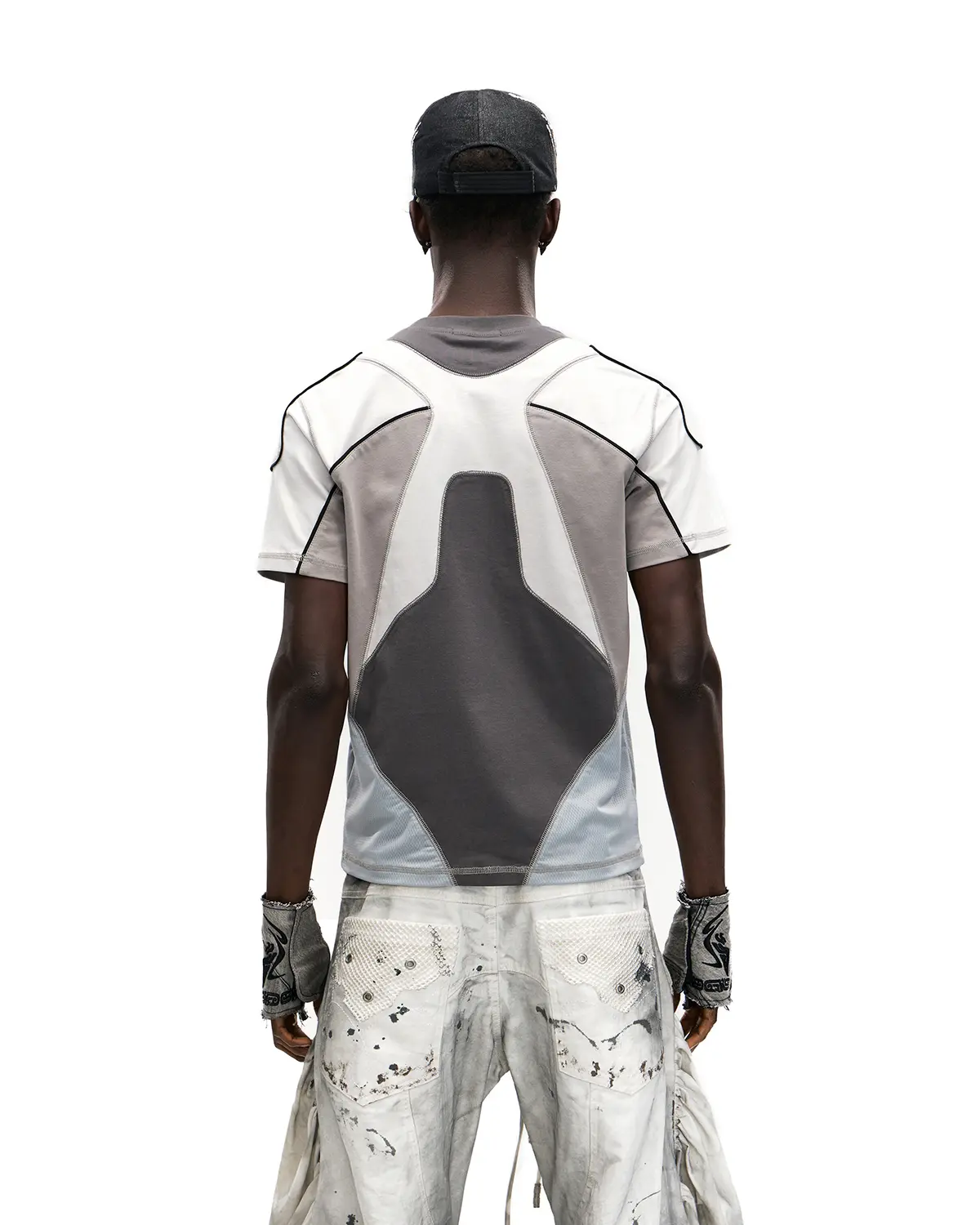Personsoul Cooling Fitted Racing T-Shirt Gray - Image 3