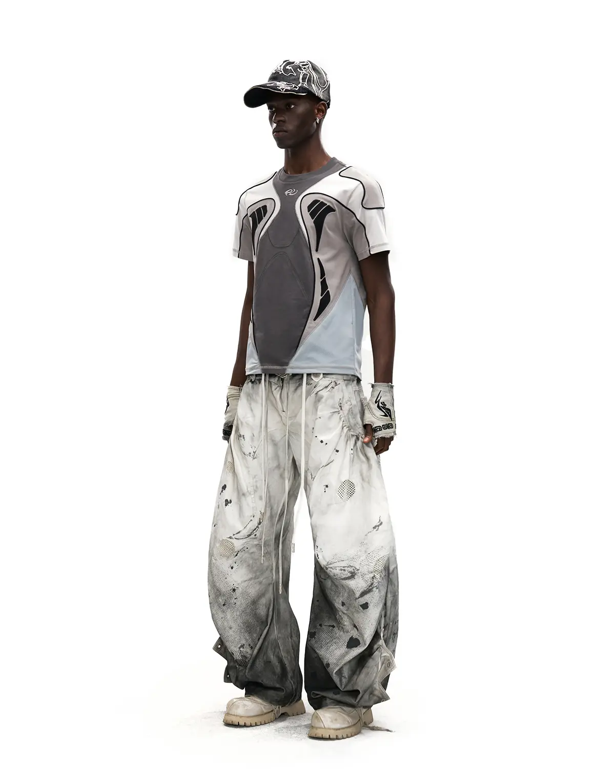 Personsoul Cooling Fitted Racing T-Shirt Gray - Image 9