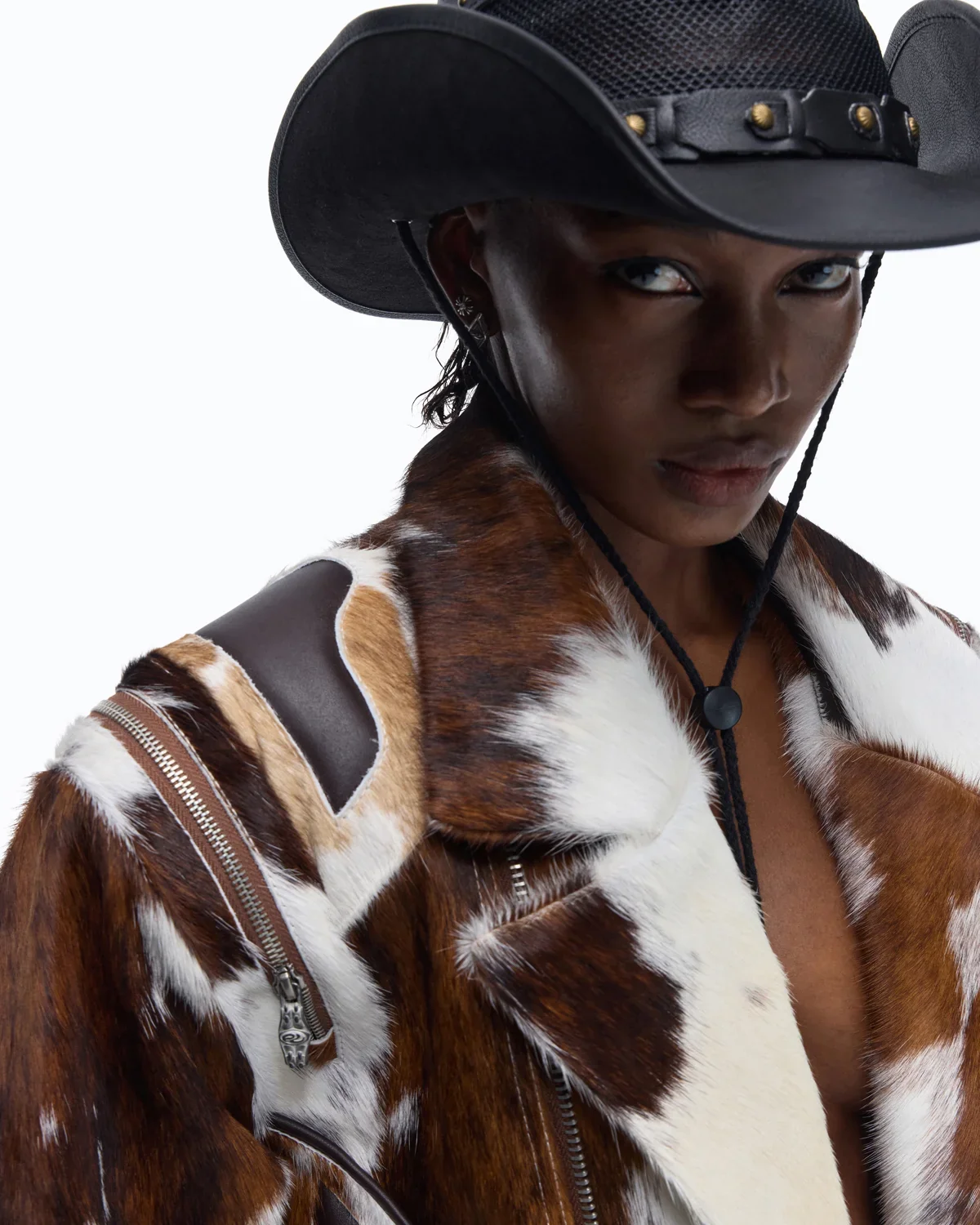 Personsoul Cowhide-Print Vintage Biker Leather Jacket(Limited 100 pieces) - Image 5