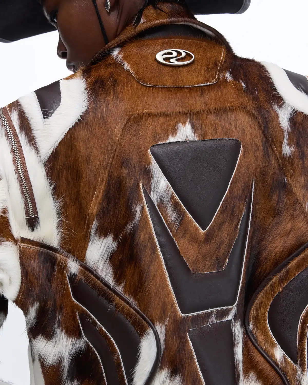 Personsoul Cowhide-Print Vintage Biker Leather Jacket(Limited 100 pieces) - Image 6