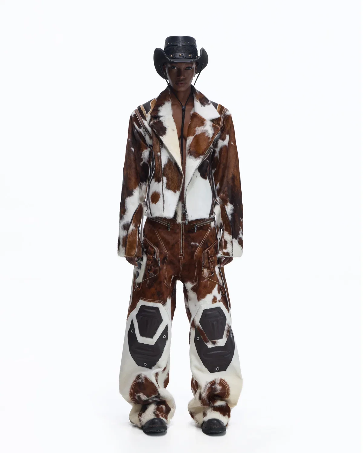 Personsoul Cowhide-Print Vintage Biker Leather Jacket(Limited 100 pieces) - Image 8