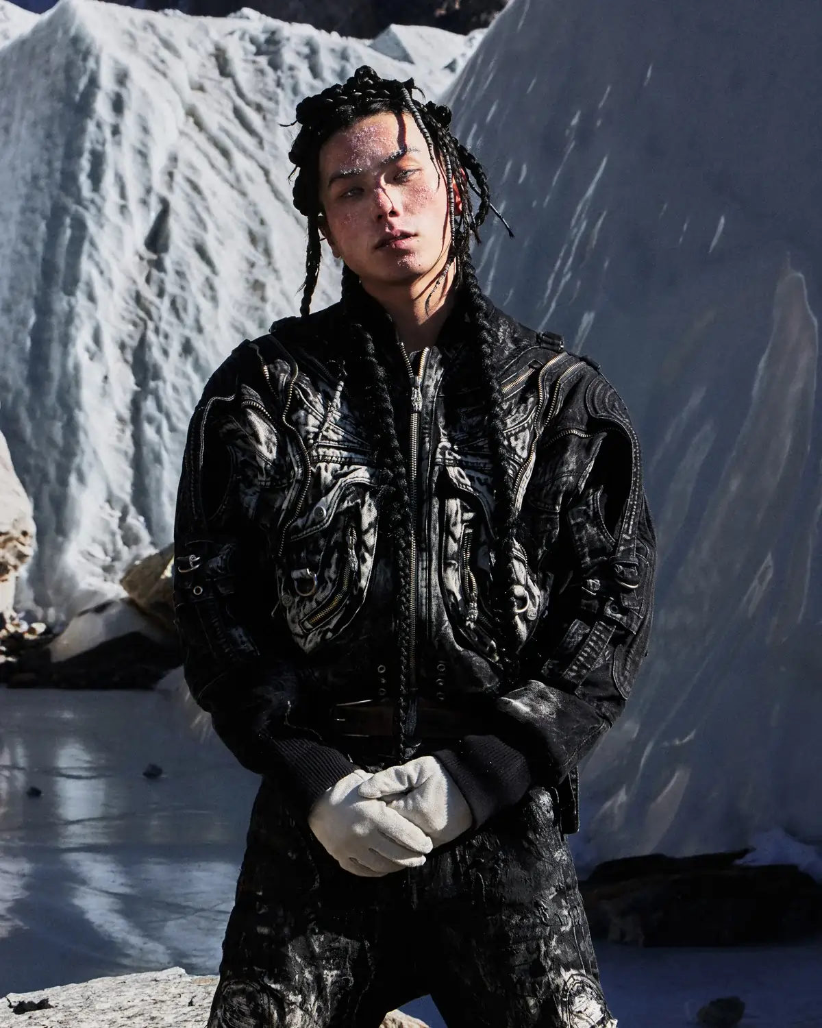 Personsoul Deconstructed & Washed Denim Utility Jacket - Image 7