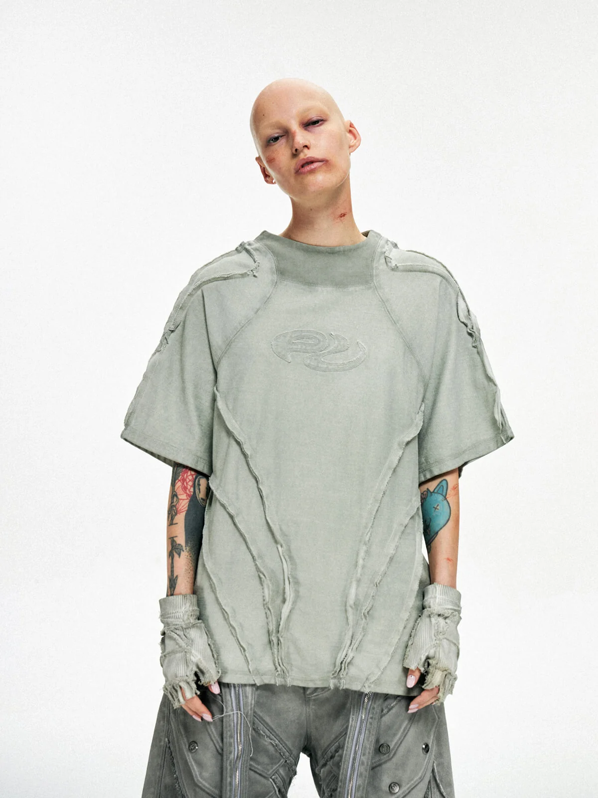 Personsoul Desert Distressed Grey T-shirt - Image 10