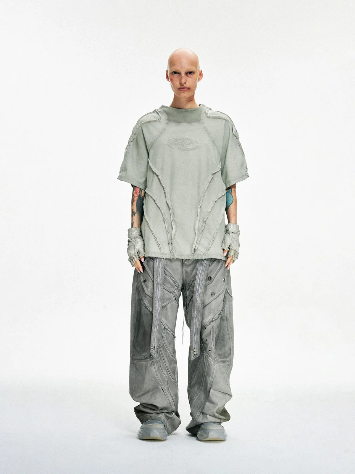 Personsoul Desert Distressed Grey T-shirt - Image 12
