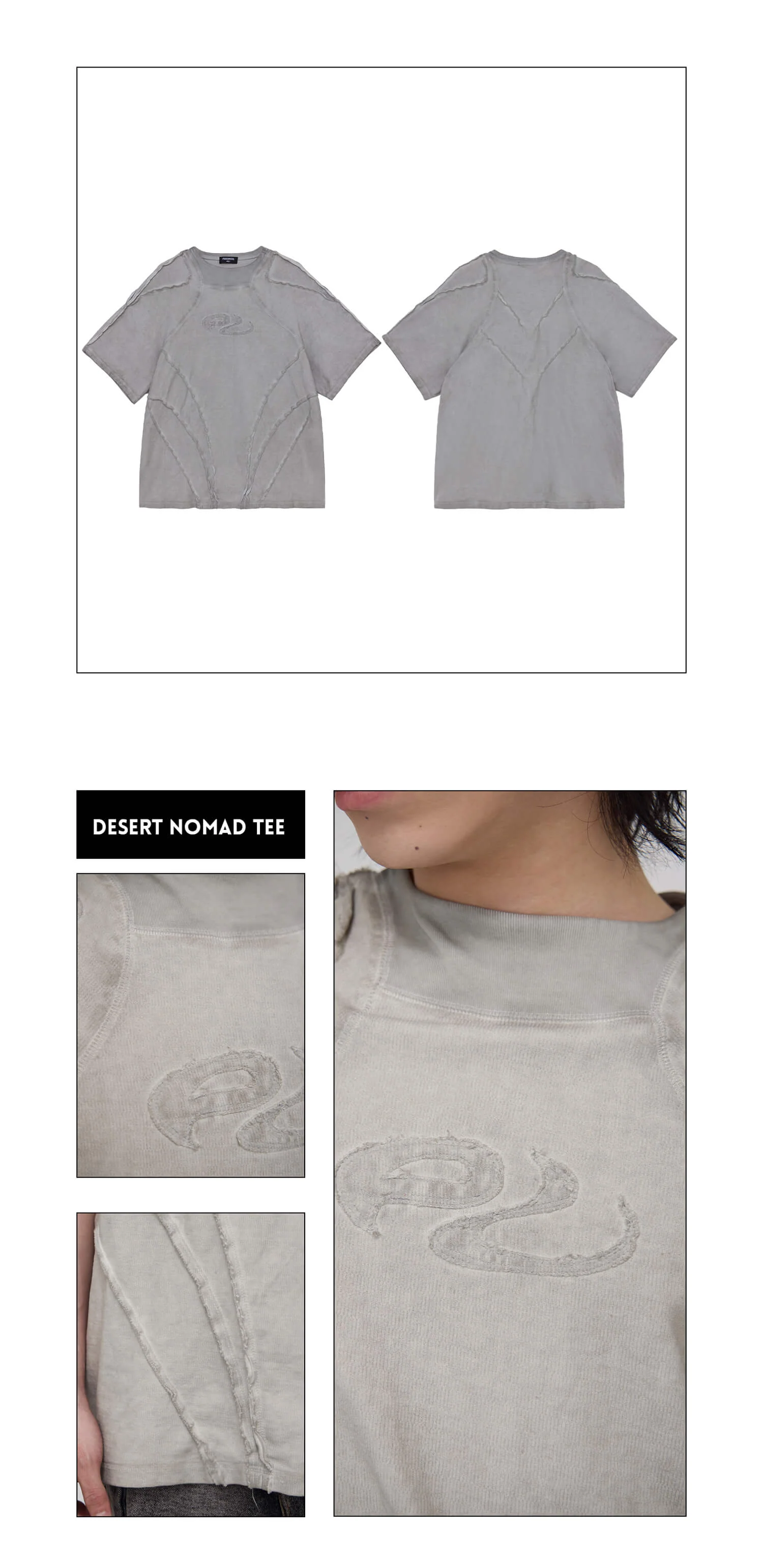 Personsoul Desert Distressed Grey T-shirt - Image 15