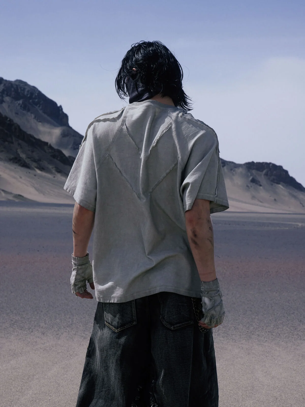 Personsoul Desert Distressed Grey T-shirt - Image 7