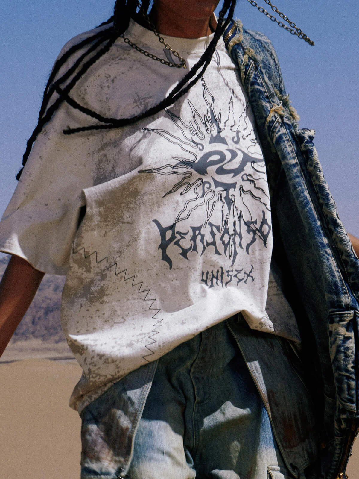 Personsoul Desert Sun Mystical Graphic T-shirt - Image 4