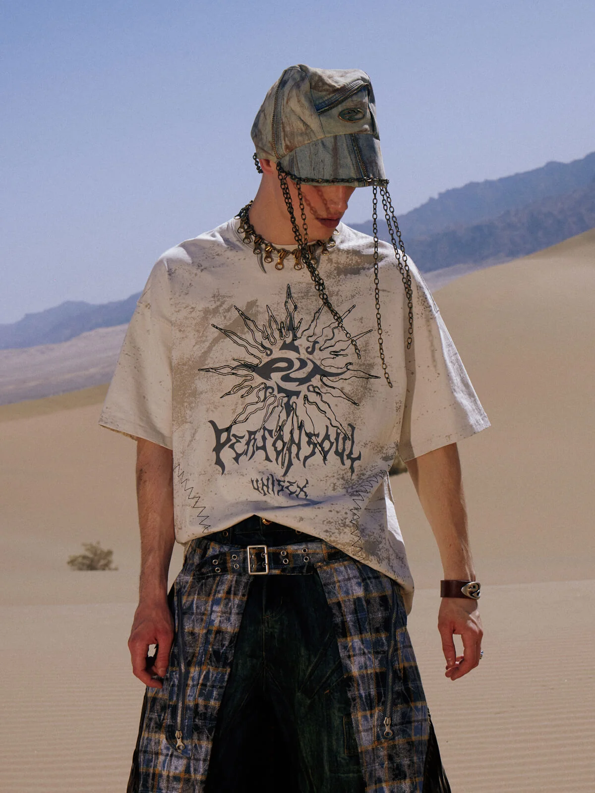 Personsoul Desert Sun Mystical Graphic T-shirt - Image 6