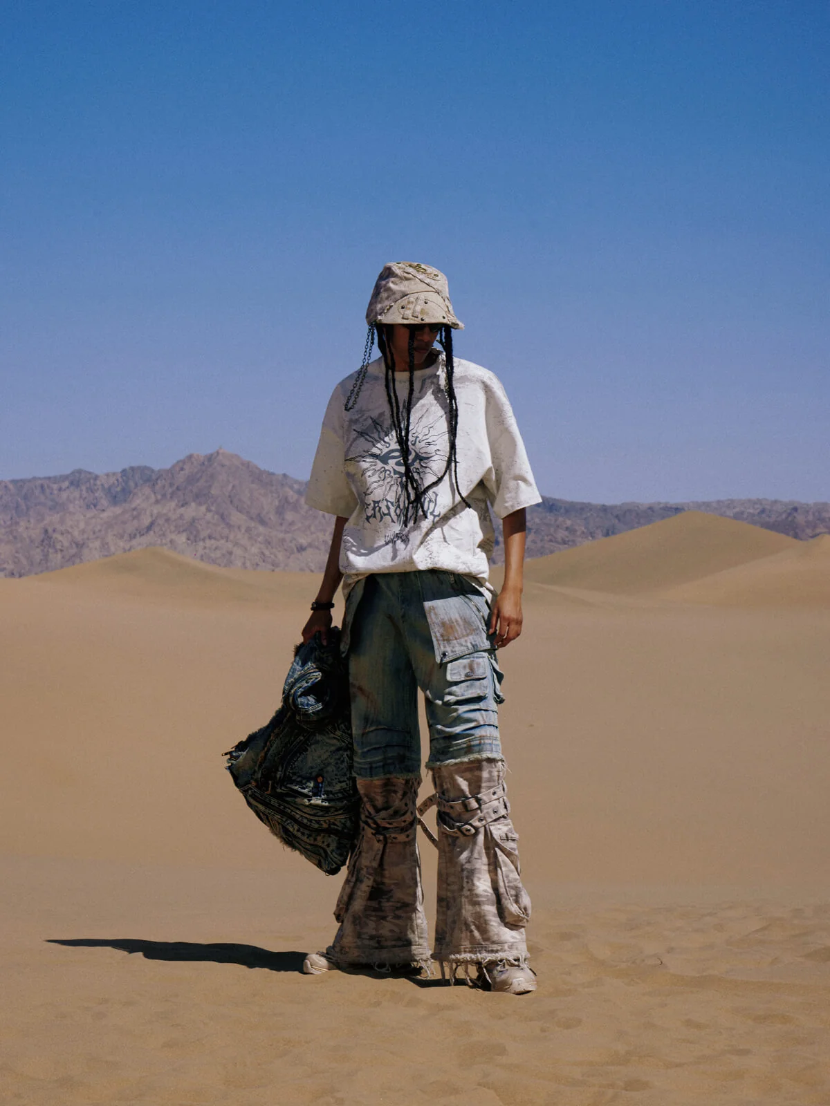 Personsoul Desert Sun Mystical Graphic T-shirt - Image 7