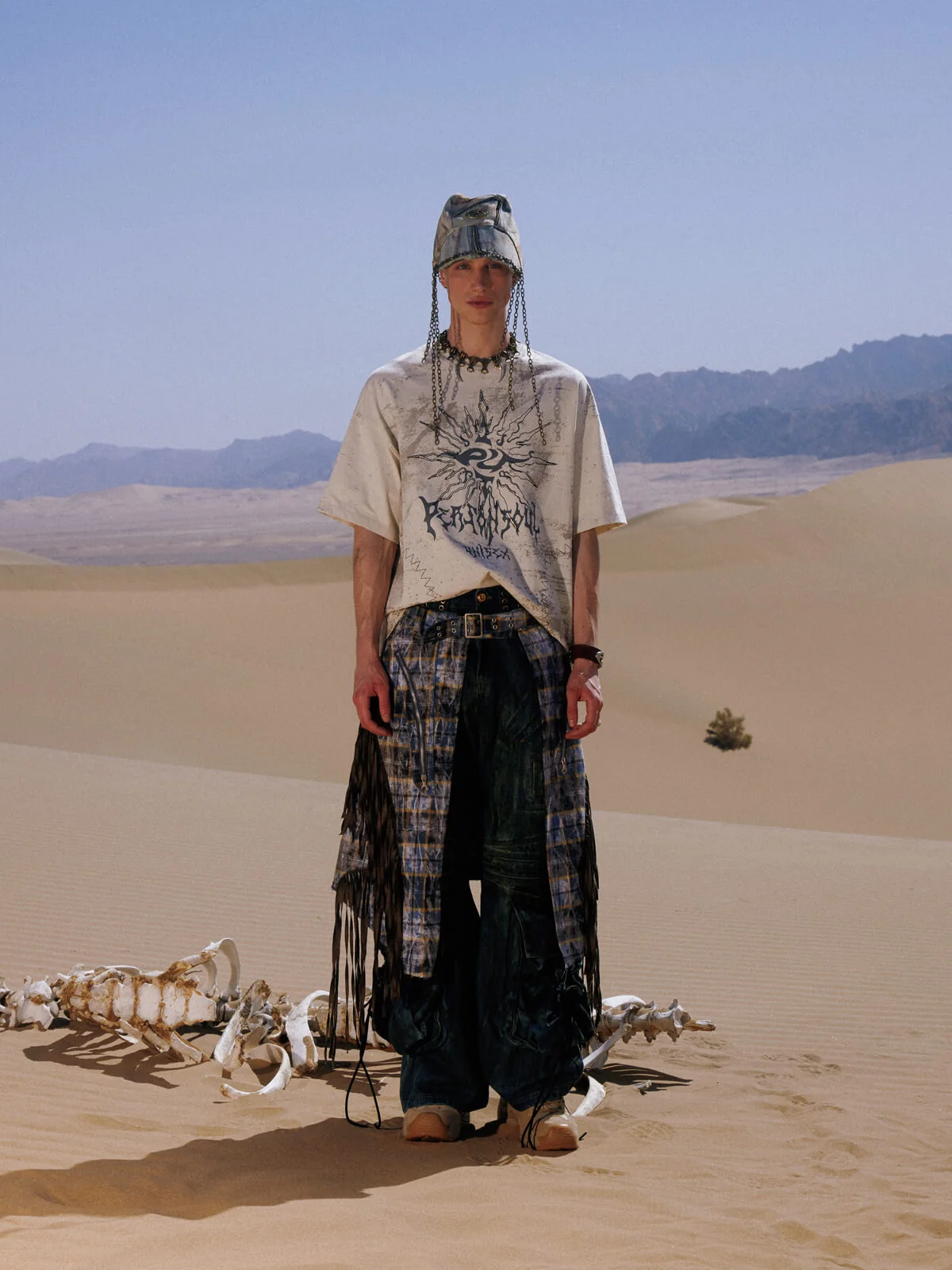 Personsoul Desert Sun Mystical Graphic T-shirt - Image 8