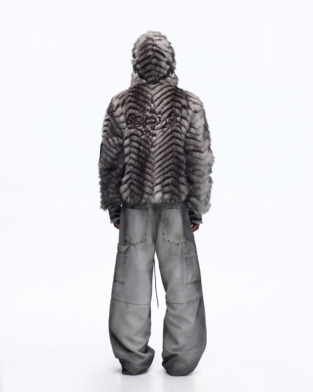 Personsoul Distressed Nubuck & Cowhide with Mushroom Studs Pants(Limited  100 pieces) - Image 7