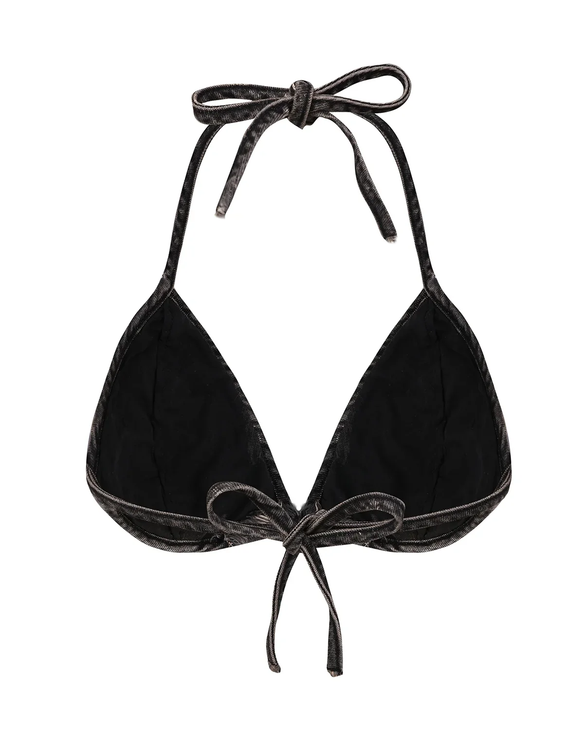 Personsoul Embroidered Mythical Beast Motif Bra Black - Image 2