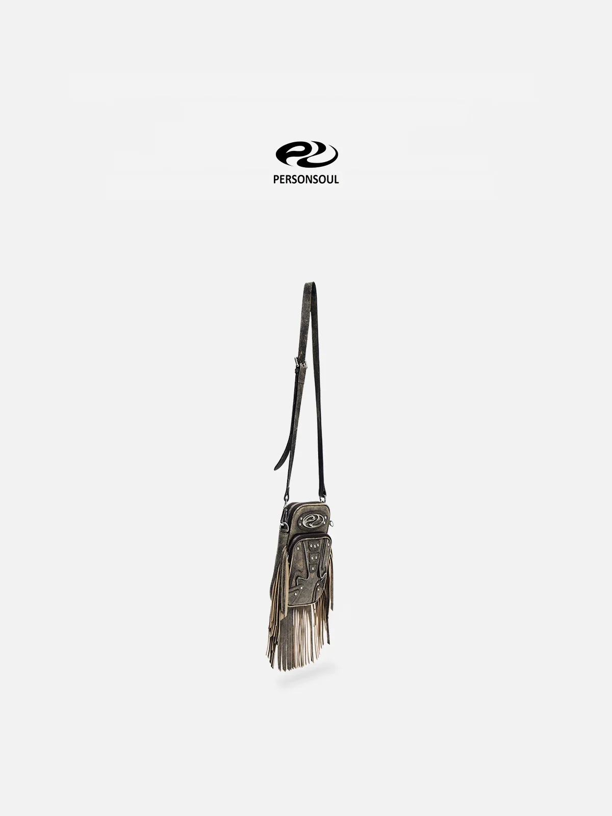 Personsoul Fringe Leather Cell Phone Bag - Image 3