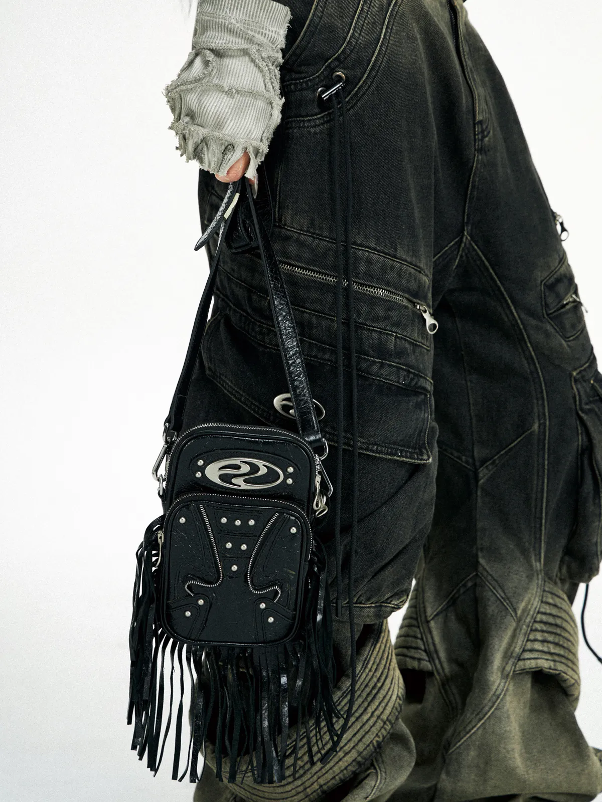 Personsoul Fringe Leather Cell Phone Bag - Image 6