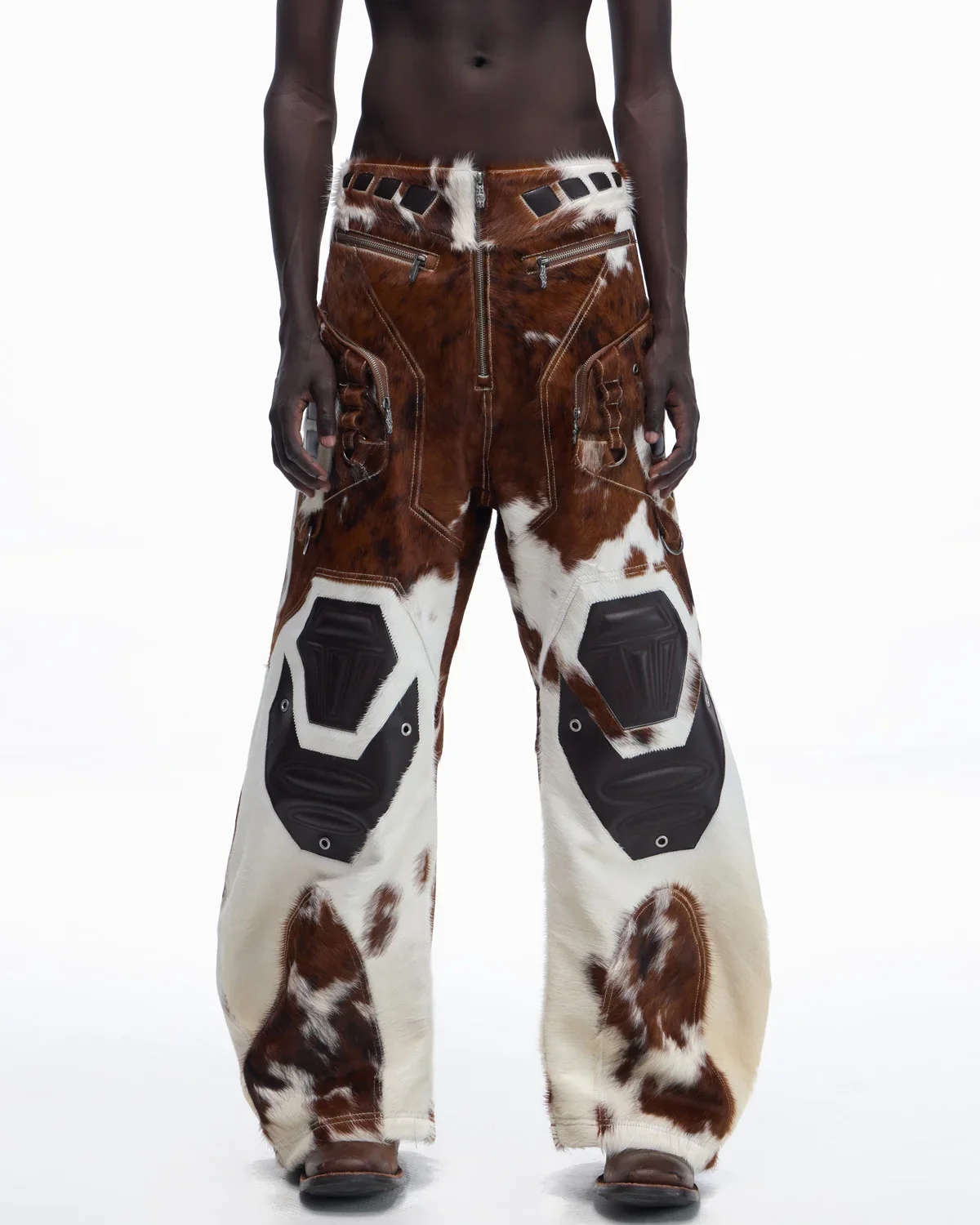 Personsoul Hair-On Cowhide Armor Curved Pants(Limited  100 pieces)
