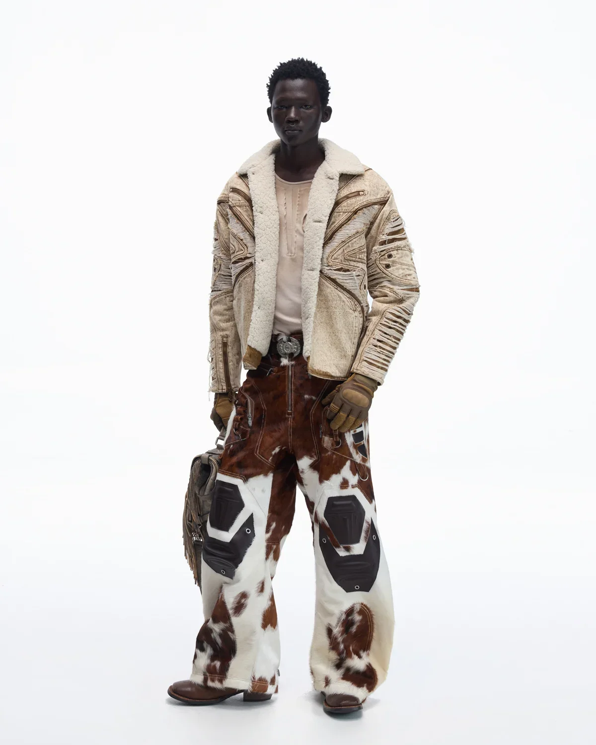 Personsoul Hair-On Cowhide Armor Curved Pants(Limited  100 pieces) - Image 12