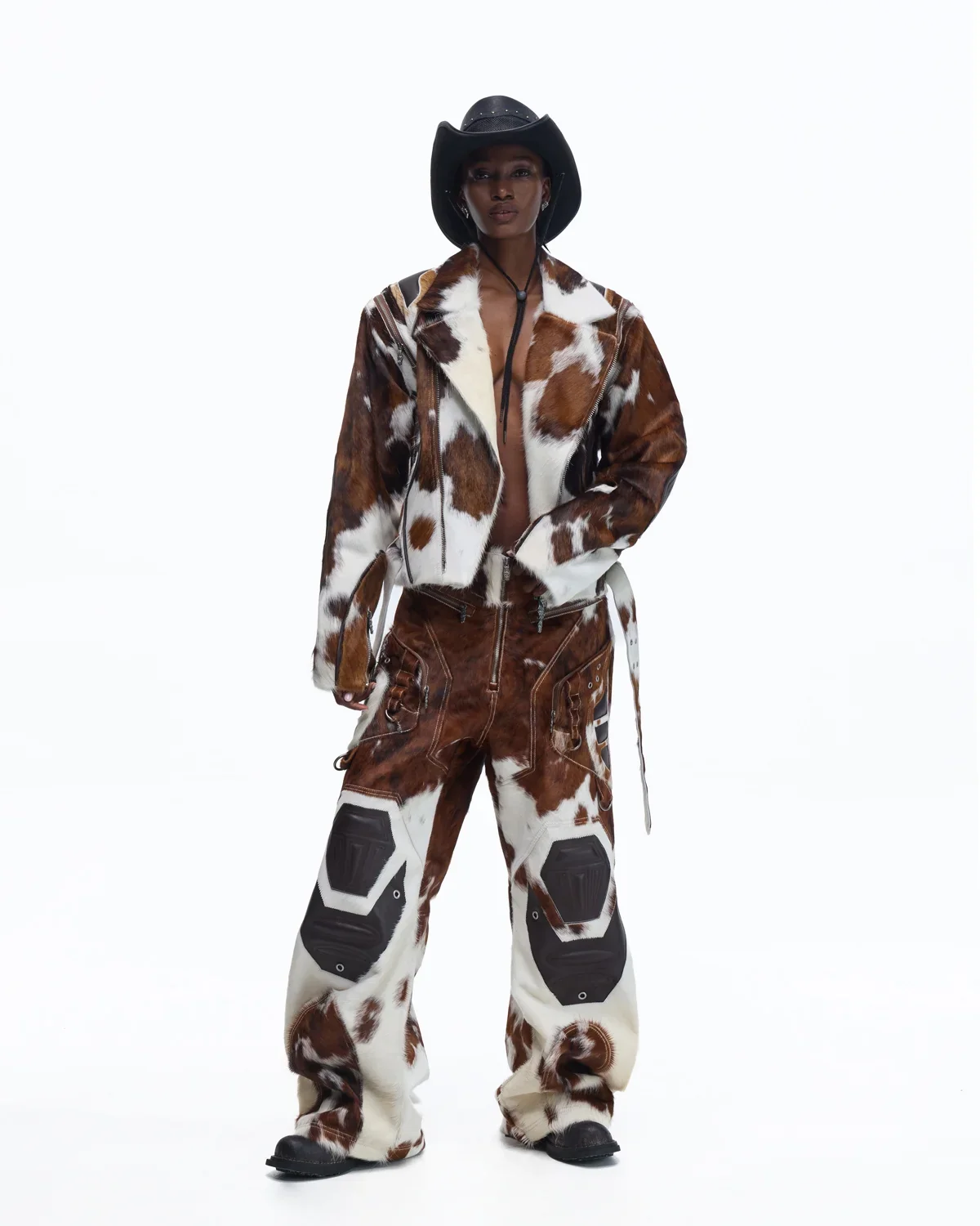 Personsoul Hair-On Cowhide Armor Curved Pants(Limited  100 pieces) - Image 16