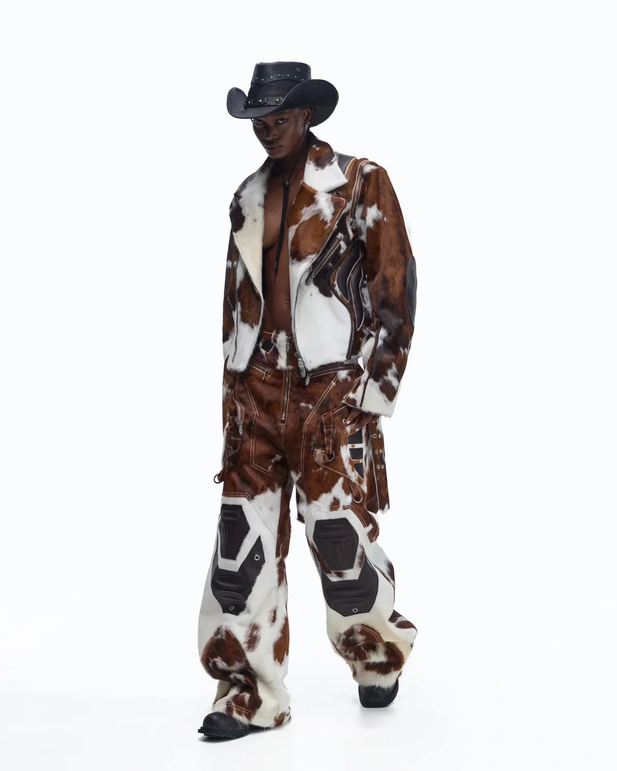 Personsoul Hair-On Cowhide Armor Curved Pants(Limited  100 pieces) - Image 17