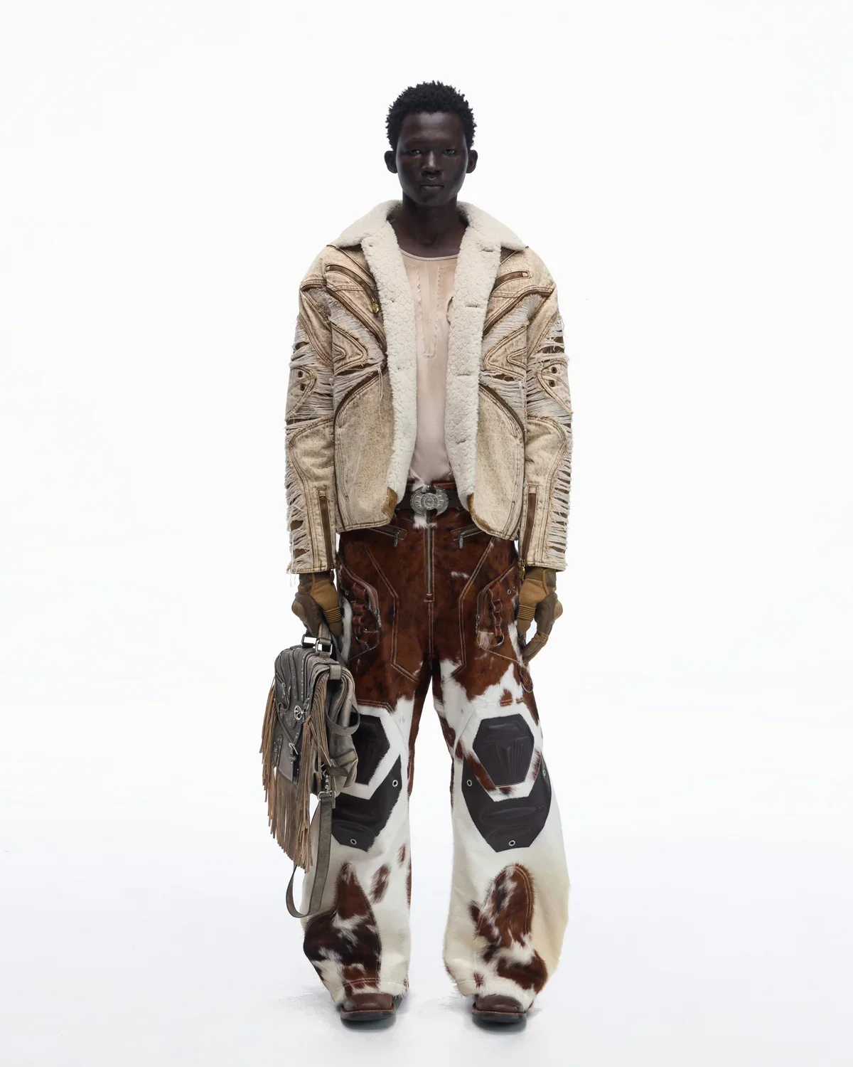 Personsoul Hair-On Cowhide Armor Curved Pants(Limited  100 pieces) - Image 9
