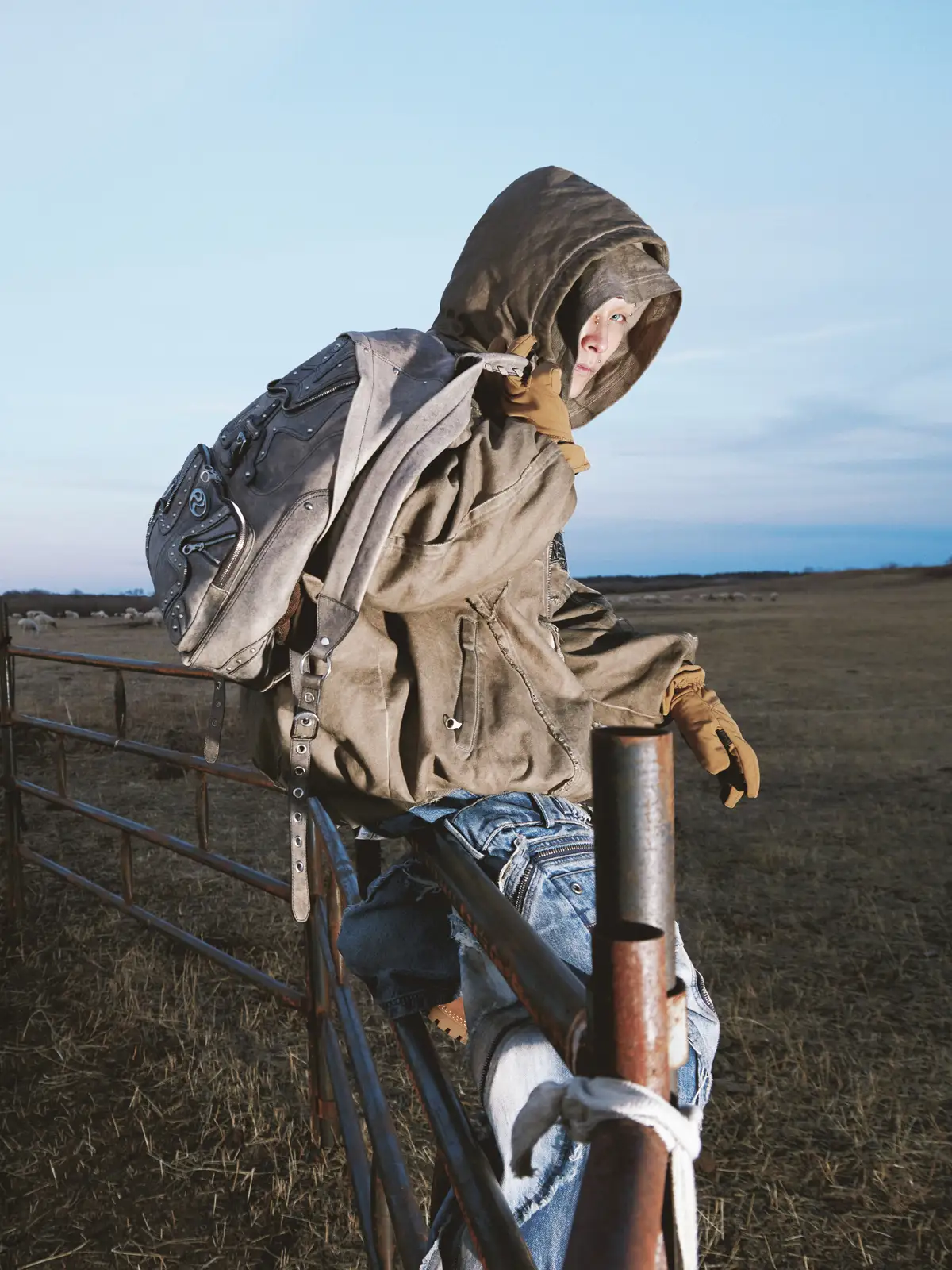 Personsoul Hand Brushed Stain Cotton Jacket - Image 13