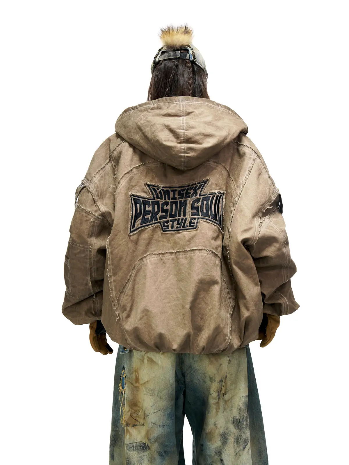 Personsoul Hand Brushed Stain Cotton Jacket - Image 2