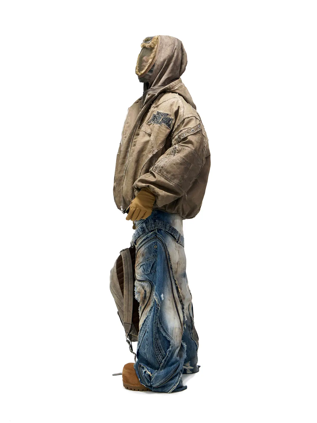 Personsoul Hand Brushed Stain Cotton Jacket - Image 8