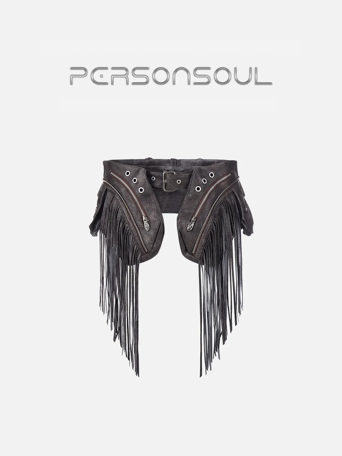 Personsoul Leather Tassel Belt - Image 3