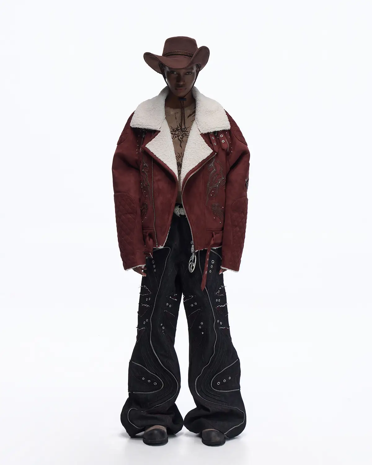 Personsoul Lightning Totem Stand Collar Jacket - Image 7
