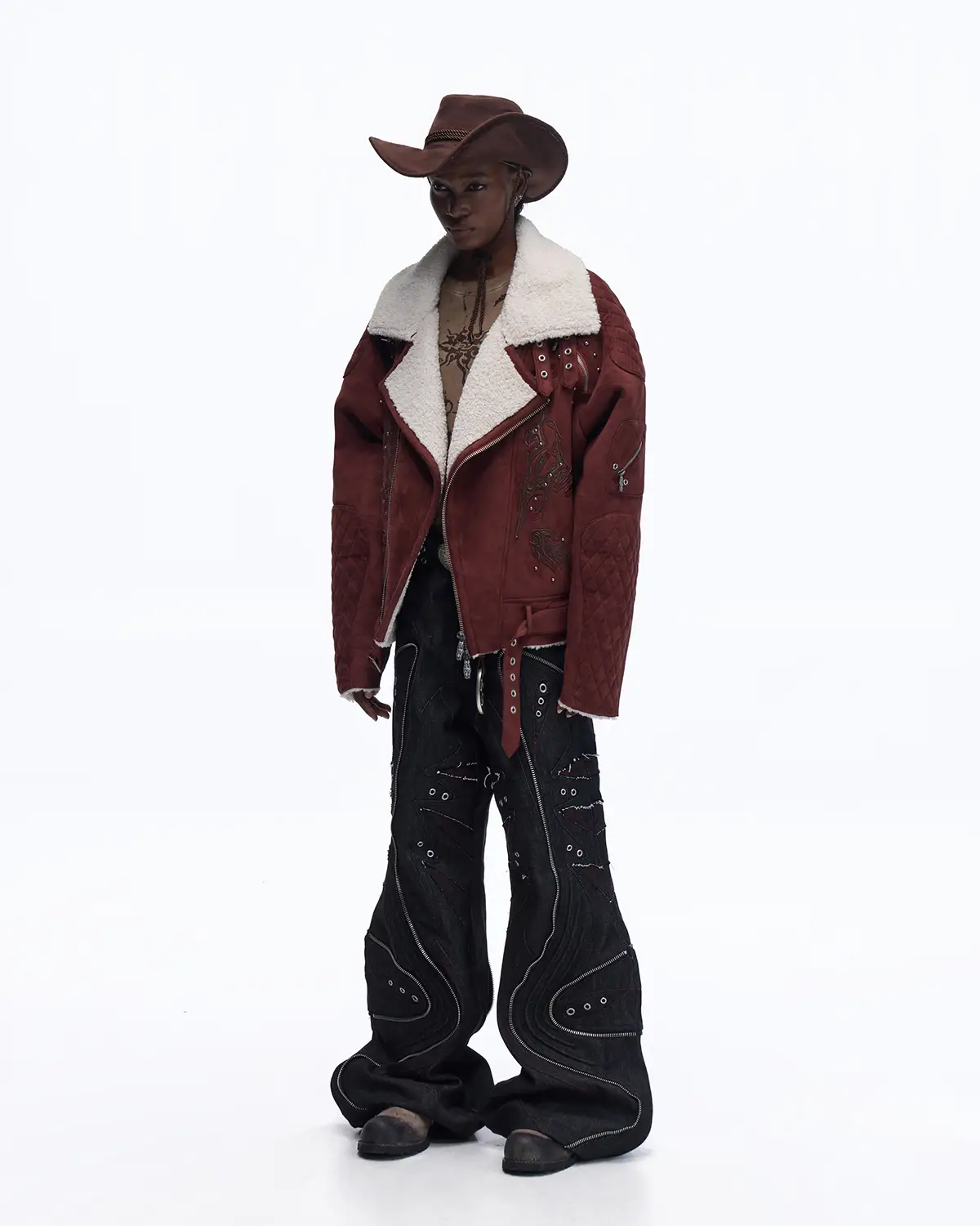 Personsoul Lightning Totem Stand Collar Jacket - Image 8