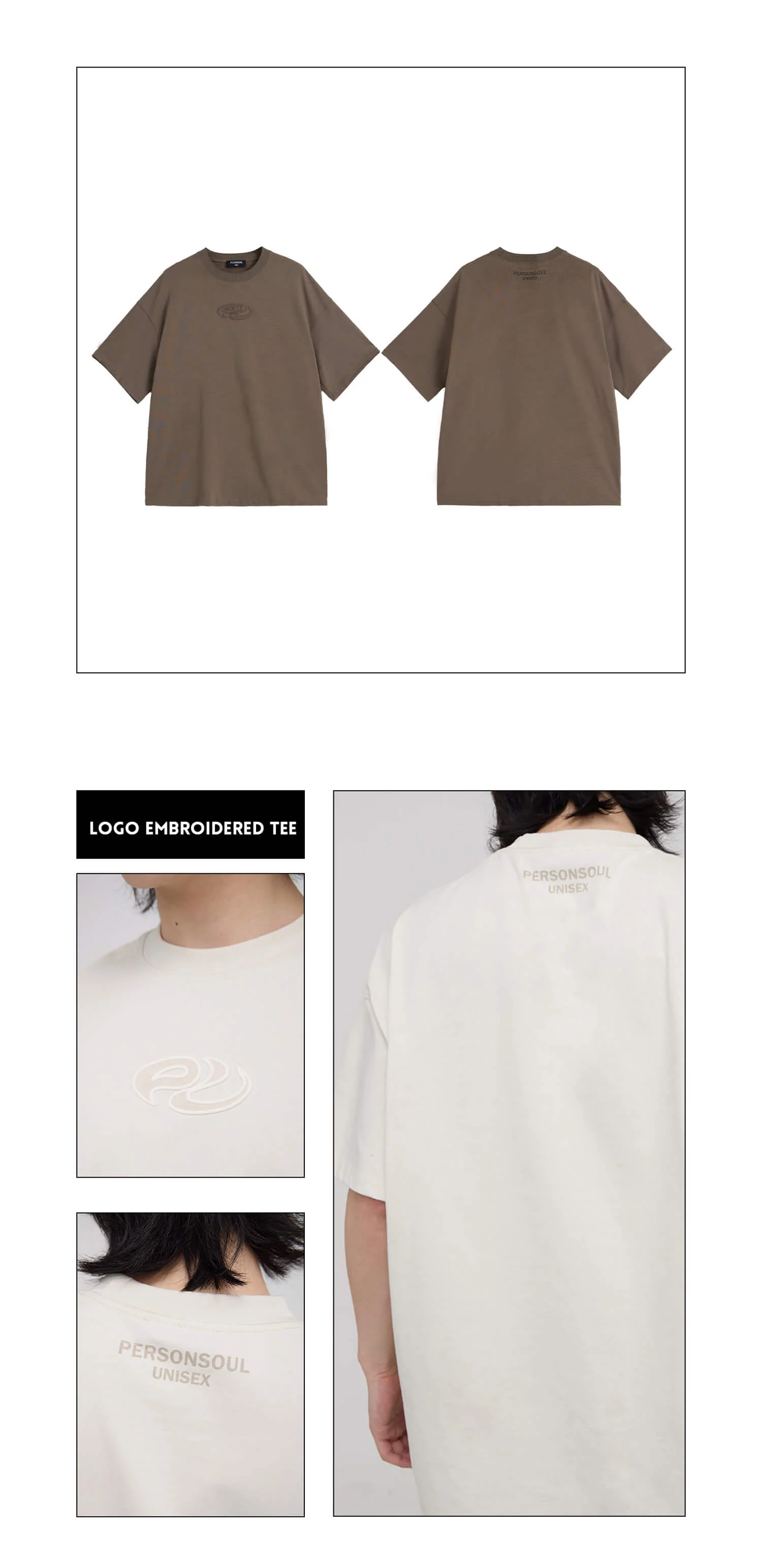 Personsoul Logo Embroidered Basic T-shirt - Image 17
