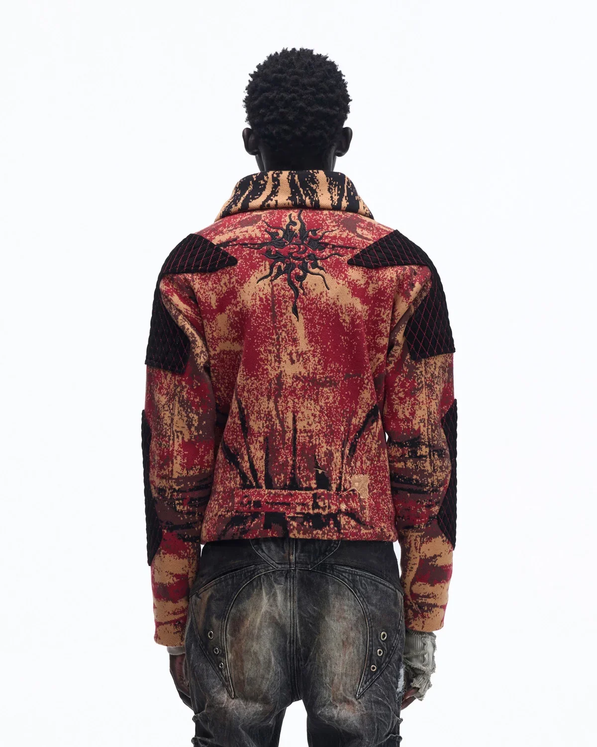 Personsoul Patchwork Knit Jacket - Image 3