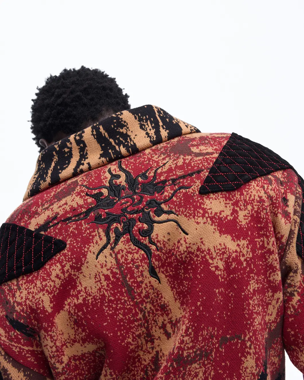 Personsoul Patchwork Knit Jacket - Image 7