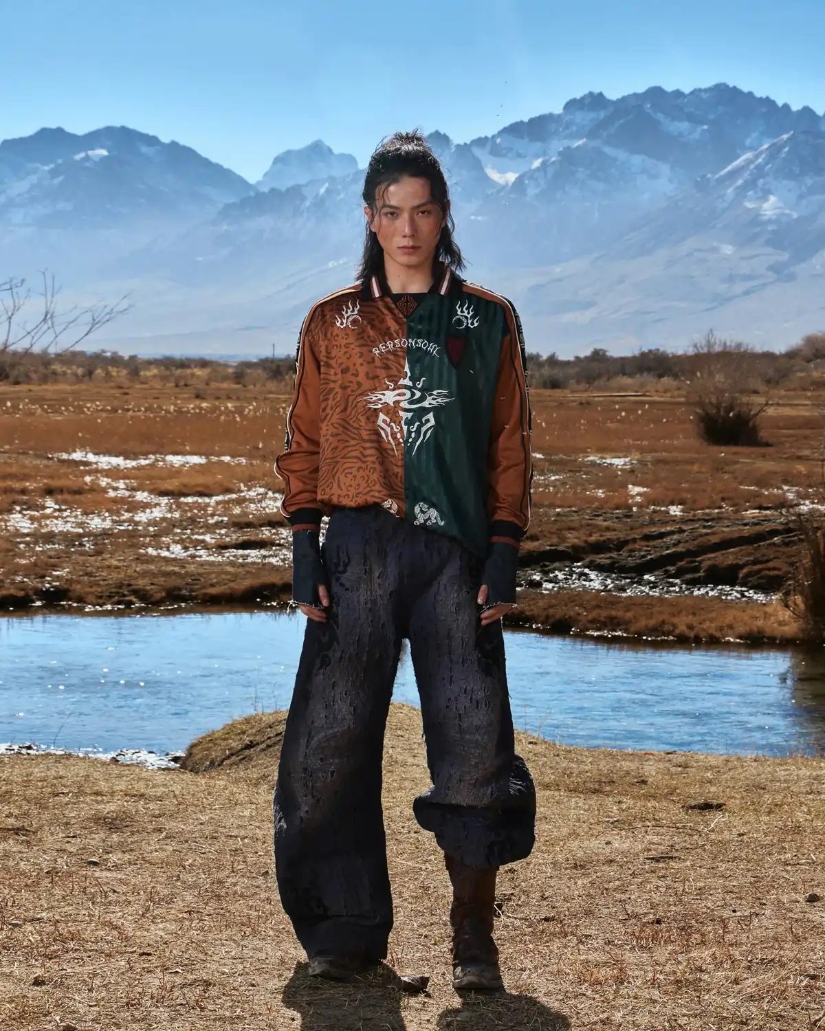 Personsoul Ripped Double-Layer Curved Jeans - Image 7