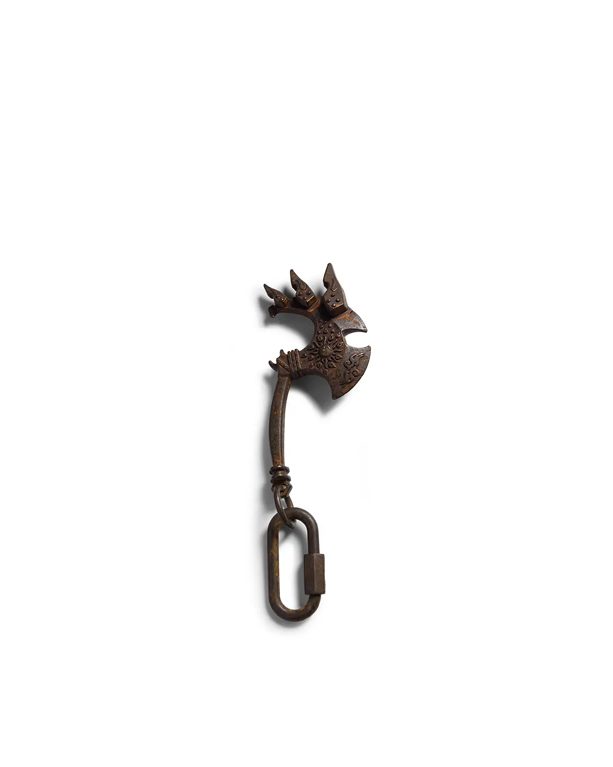 Personsoul Rust-Colored Alloy Pangu Axe-Shaped Pendant - Image 2