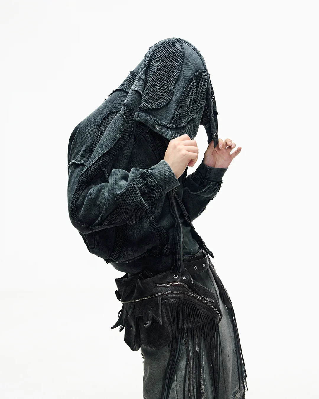 Personsoul Sand Dirty Dye Zip-Up Hoodie - Image 10