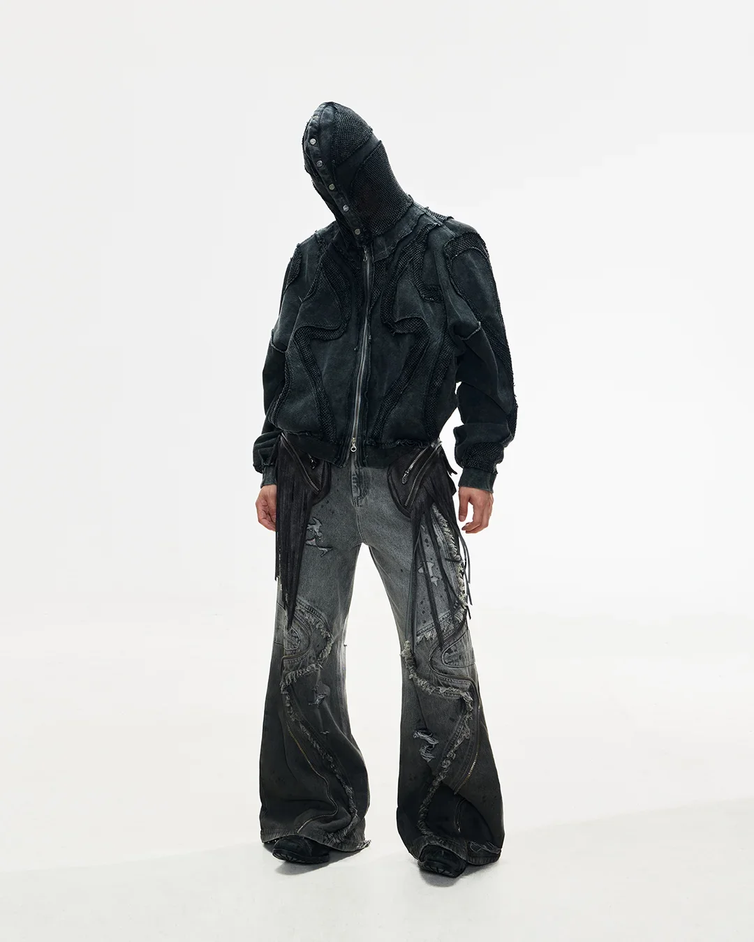 Personsoul Sand Dirty Dye Zip-Up Hoodie - Image 11
